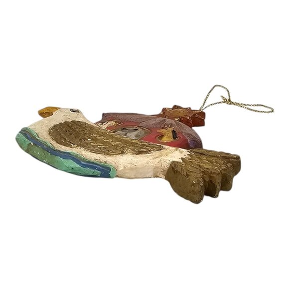 Noahs Ark Peace Dove Star Christmas Ornament Holiday Resin Vintage MCM Decor - Picture 15 of 16